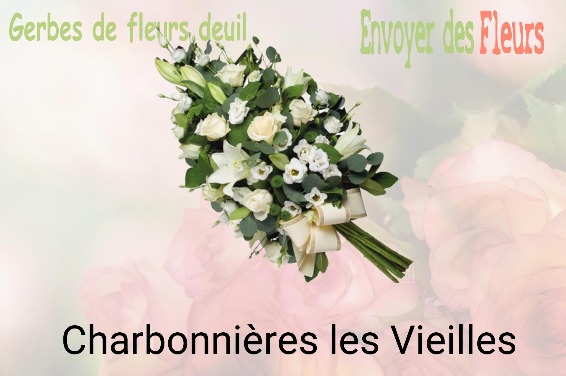 Gerbe de fleurs de deuil livrée à Charbonnières-les-Vieilles